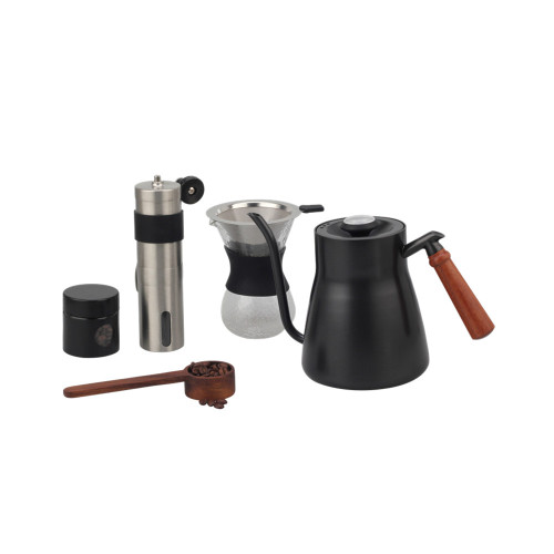 Pour over kettle with wooden handle