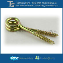 Yellow Zinc plated ring screw