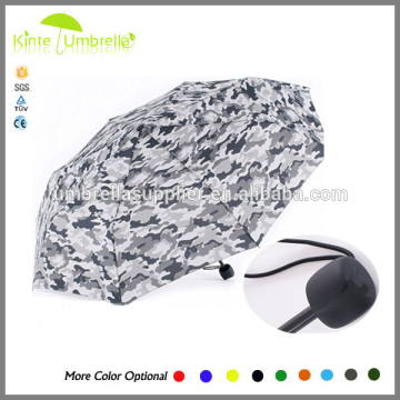 Manual open Fashion Camouflage printing umbrella Pongee Fabric Custom Print 2 Fold Umbrella