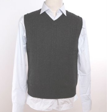mens 7gauge wool Cashmere sweater sleeveless pullover sweater SWT-L8611