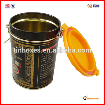 air tight round compact food package tin box