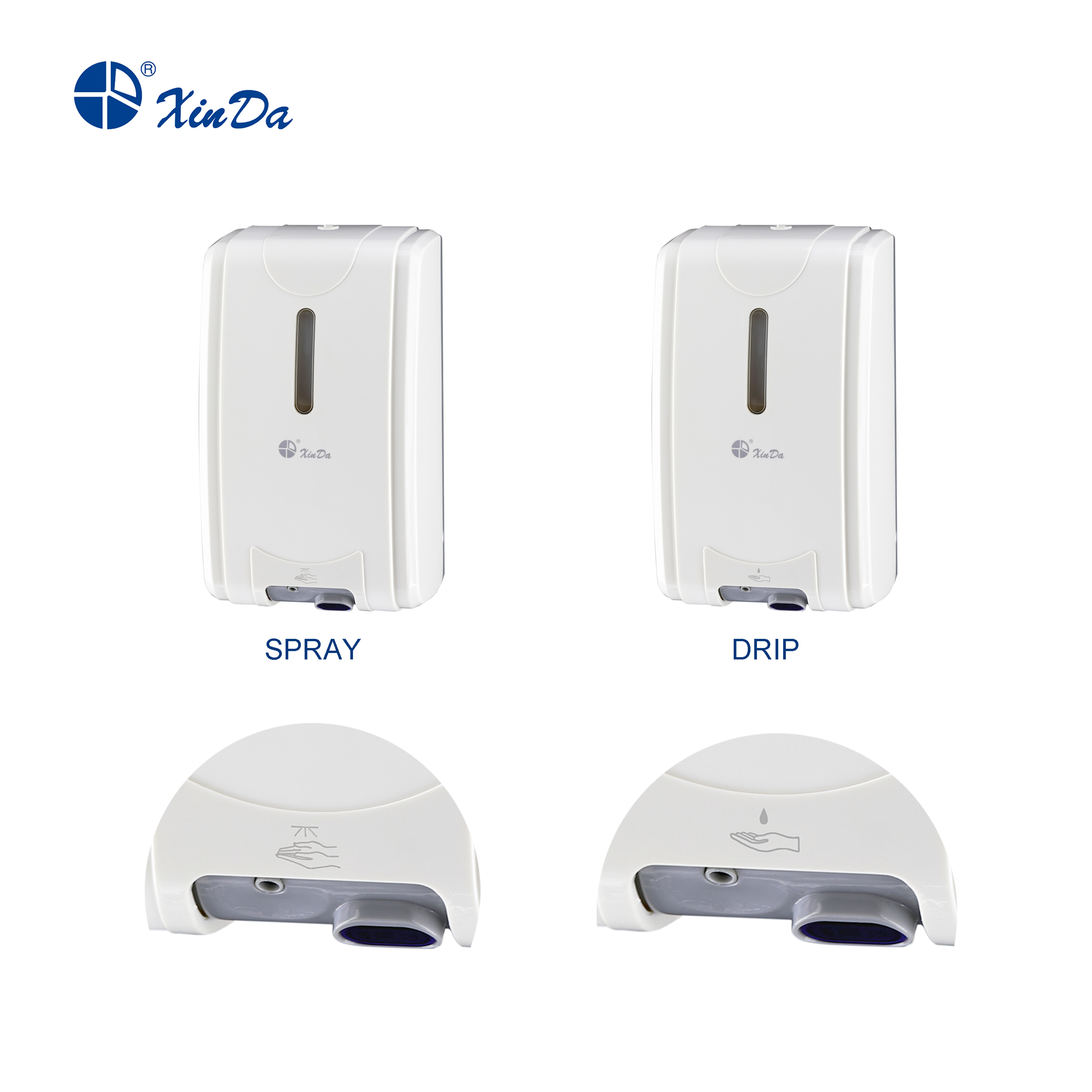 Dispensador de jabón tipo spray con cuerpo de plástico ABS Spray type soap dispenser with ABS plastic body