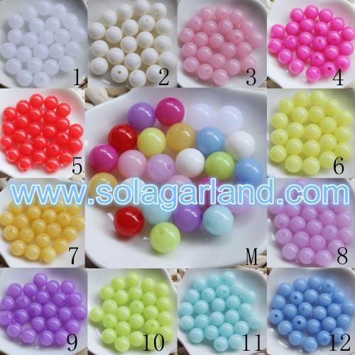 6-18MM Jelly Candy Translucent Gumball Bubblegum Plastikperlen