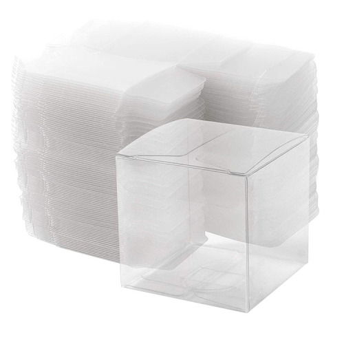 Kustom Transparan Plastik Lipat Aceate Clear Favor Box