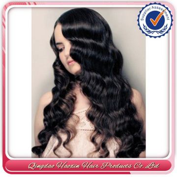 Jet Black Deep Wave Remy Hair Glueless Full Lace Wig