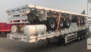 3 Axles 40 Ft Flatbed Container Carrier Trailer