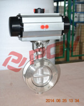 pneumatic high temperature actuated butterfly valves