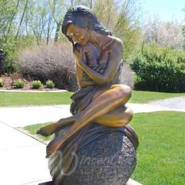 bronze foundry metal craft folk art nude woman bronze sculpture