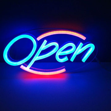 Colorful led neon open sign