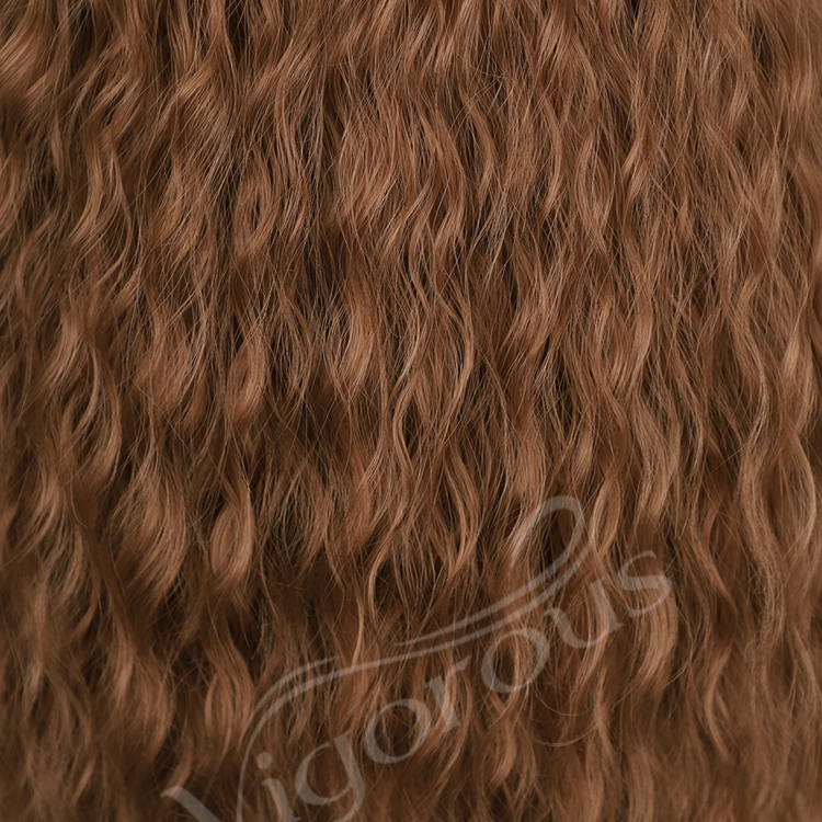 Black Root High Quality Bob Cut Fiber Lace Front Loose Wave Ombre For Women Short Synthetic Hair Brown Wigs