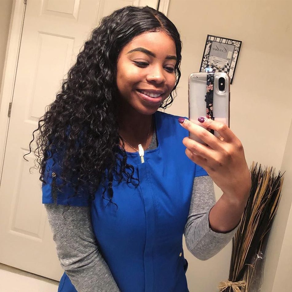 Indian Cuticle Aligned Raw Virgin Hair Loose Deep Natural Color Wigs 13X4 Lace Front Wig with Baby Hair 180% Density Wig