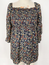 Spring and autumn flowered dresses