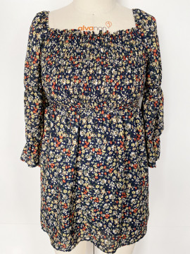 Spring and autumn flowered dresses