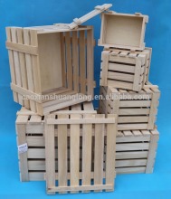 New multifunctional home nesting wooden storage box with padlock