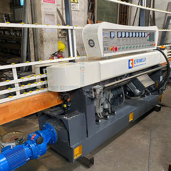 Glass Straight Edge Machine for Grinding 45 Degrees Edge with 9 Motor Heads E-LD9325