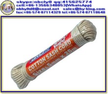 12-strand 6mm window cotton sash cord , cotton sash cord rope , cotton braided rope