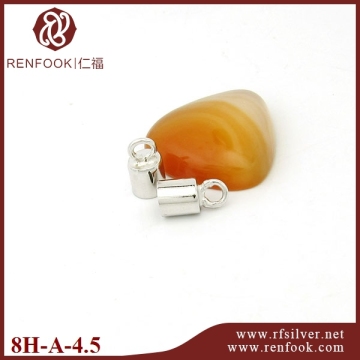 RenFook factory direct sale 925 sterling silver leather cord end cap for cord