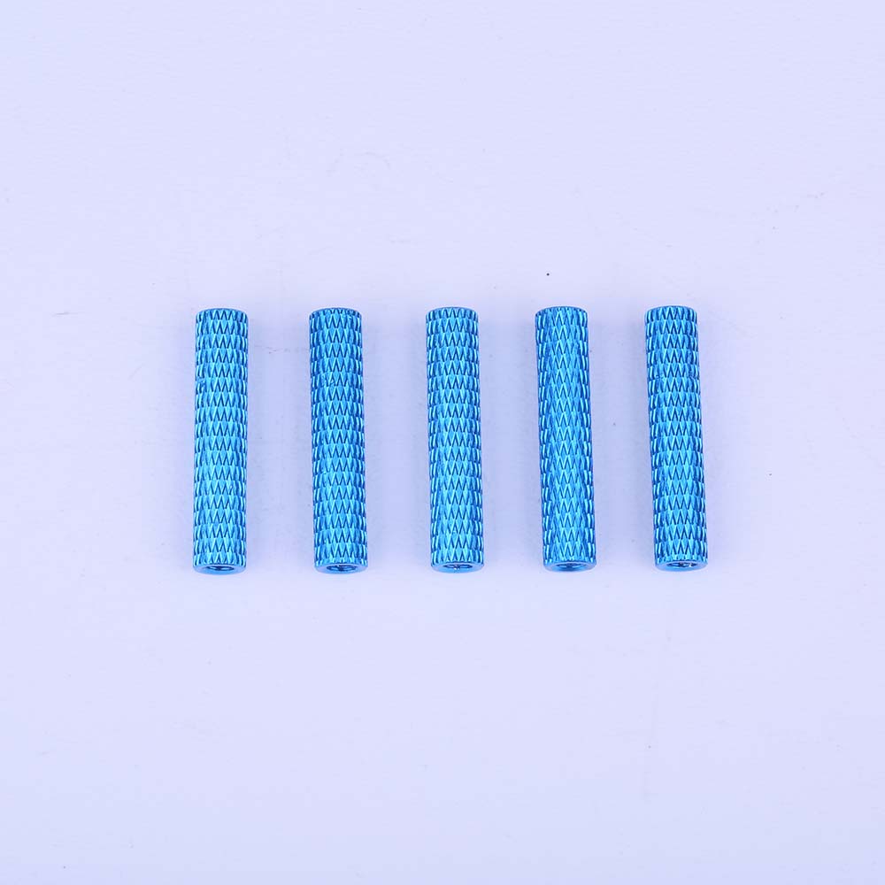 aluminum round knurled spacer