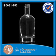 Round Super Flint Clear Glass Flask 750 ML Glass Bottles Base