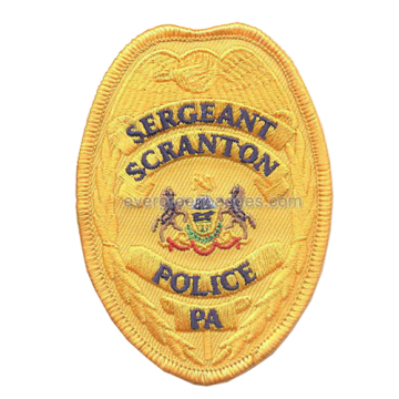 Sergeant Police Yellow Fabric Embroidery Badges