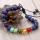 Diffuseur d&#39;huiles essentielles de lave 7 Chakra pour hommes et femmes de 8 mm Bracelet en corde tressée en pierre naturelle Bracelet de perles de yoga