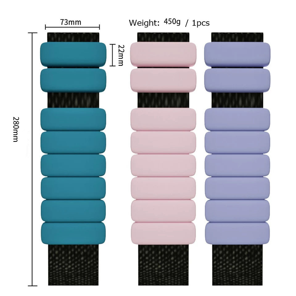 2Pcs Adjustable Sports Weight-Bearing WristBand Gym Body Building Yoga Pilates Endurance Training Physical Fitness Bracelet