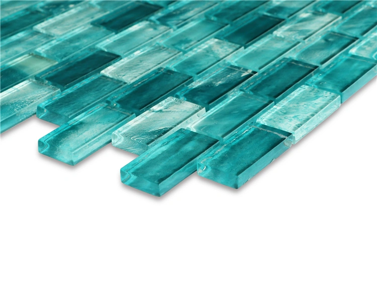 Blue Crystal Glass Mosaic Tiles for Swimming Pool Backsplash