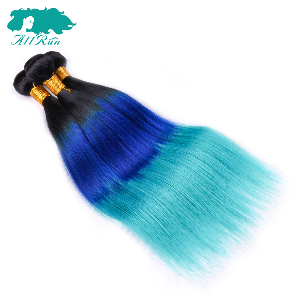 T1B Bule Green Hair, Color Bule Green Human Hair Bundles