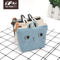 Popular simple color embroidery partysu pu pencil case