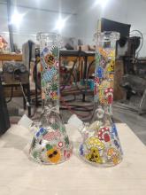 Mushroon Decal Glass Beaker Bongs