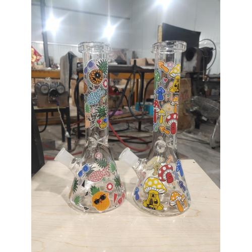 Mushroon Decal Glass Beaker Bongs