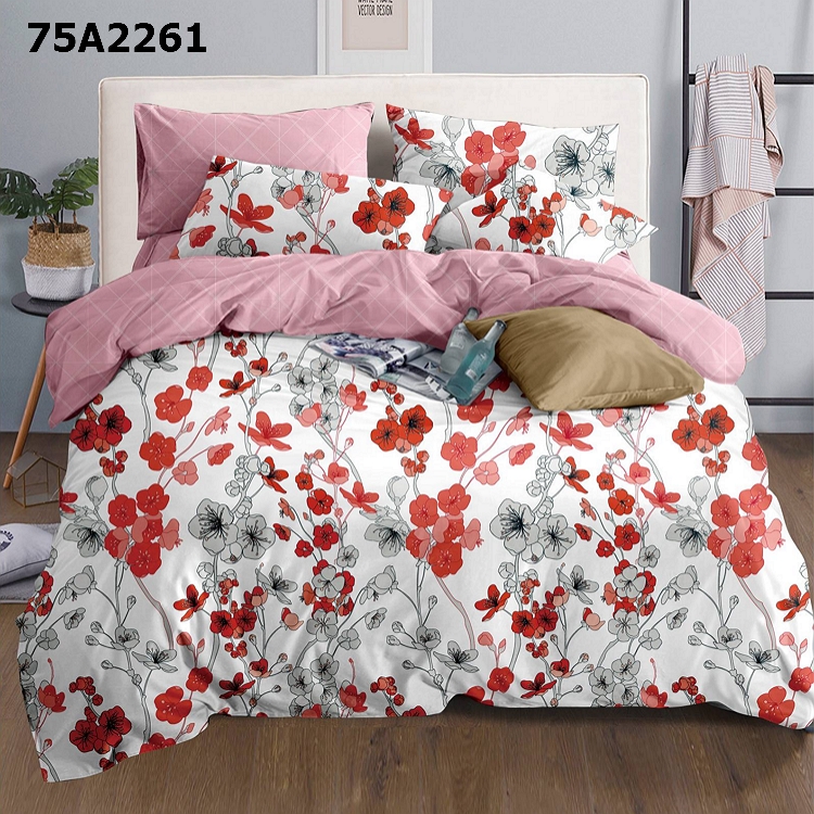 Custom microfiber bed set luxury new design print bedsheet bedding set duvet cover set
