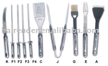 Stainless steel BBQ tools