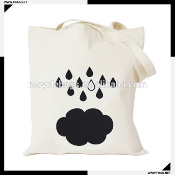 10oz white long handle cotton shopper bag