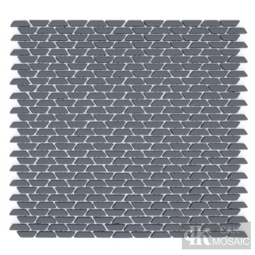 Dark blue glass tile bathroom tile