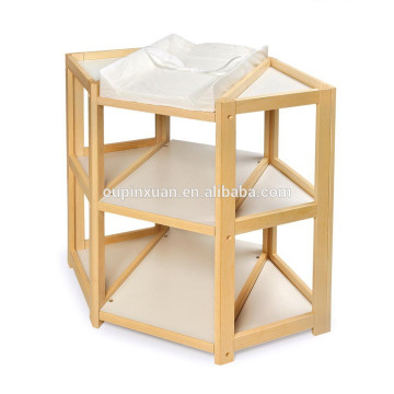 Natural bamboo Corner Changing Table eco-friendly baby diaper changing table