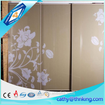 Factory price 6mm colorized art glass wall plates for home decoration