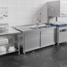 Stainless Steel Sink Cabinet - 2 Basins on The Right