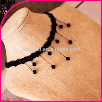 selling South Korea's elegant black lace crochet lace necklace