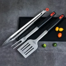 Barbecue Tool Set Stainless Steel Grill Three-Piece Set Outdoor Barbecue Fork Shovel Clip Baking BBQ Sets