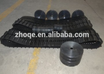 Produce any style robot rubber tracks robotic rubber tracks robot rubber track chassis