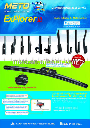 Latest Product Excellent Design / Meto Multi-functional Wiper Blade WB-630 / Integrated Adaptor