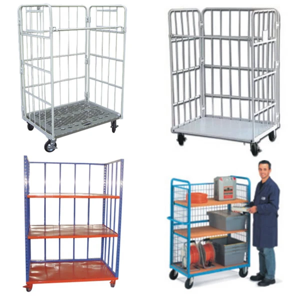 Warehouse Storage Foldable Galvanized Heavy Duty Roll Cage