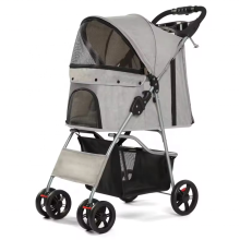 Cat and Dog Pet Stroller with 4 Wheels: Your Travel Companion for Pets