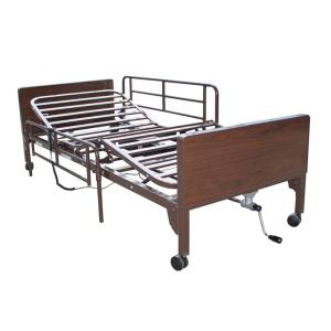 Semi-electric hospital bed for easy to turn
