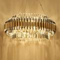 Lustre Chrome Moderne Cristal LEDER