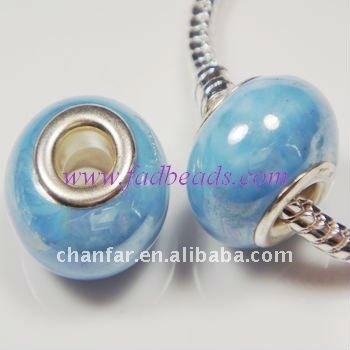 blue ceramic bead