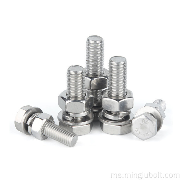 Keluli tahan karat A2 A4 Bolt Nut Fastener