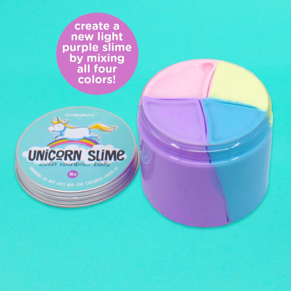 Unicorn Fluffy Slime With Rainbow Balls 1 Unicorn Fluffy Slime With Rainbow Balls 1