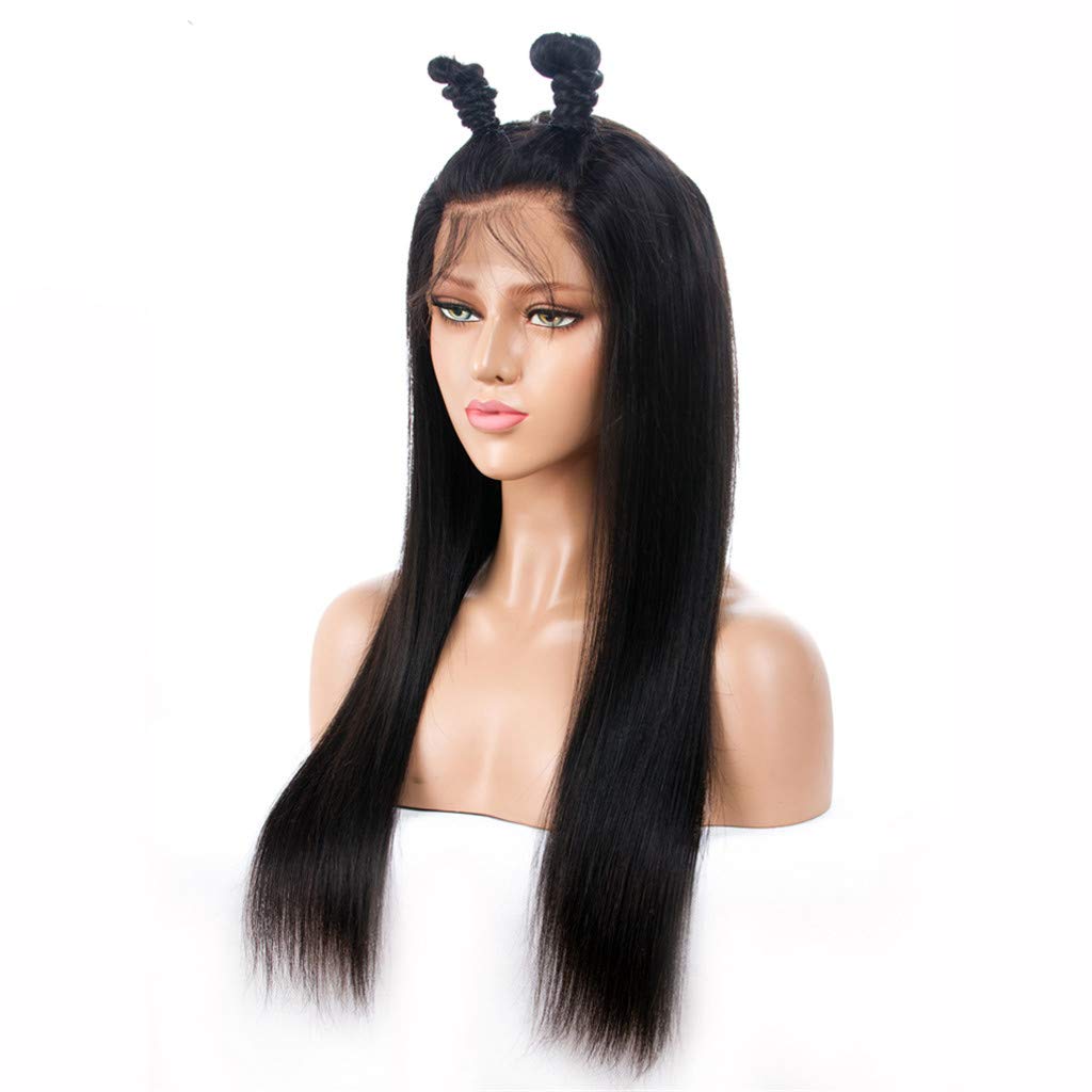 12A garde factory price human hair wigs 4*13 lace frontal  black straight wigs